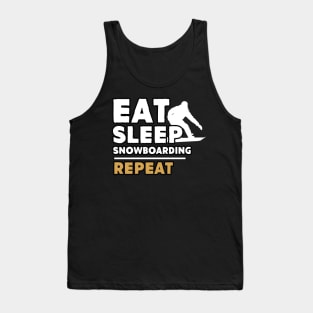 Eat sleep snowboarding repeat Tank Top